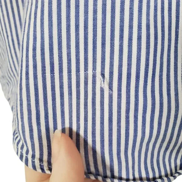 Liberty of London Shirt Mens 15.5 32/33 Blue Stripe Button Up Oxford Casual
